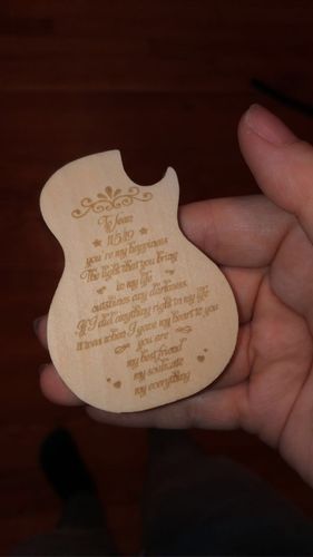Customer photo review of Beautiful Customized Wood Name Pick
