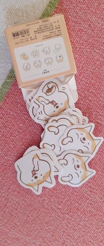 Customer photo review of Shiba Inu Stickers