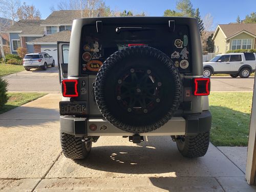 Customer photo review of JK to JL Conversion Tail Lights - Black (07-18 JEEP WRANGLER JK/ JKU)