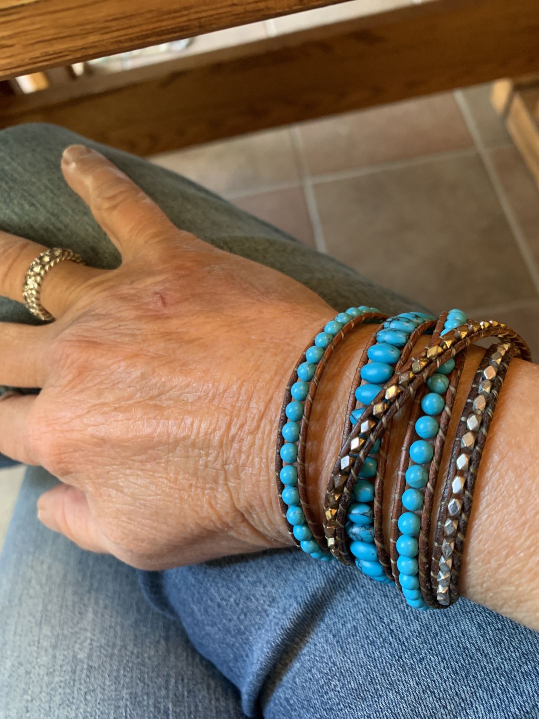 Customer photo review of Natural Turquoise Spirit Bracelet