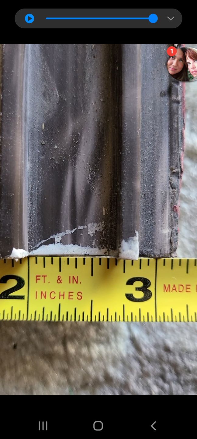 Customer photo review of 36" Pease Slide-On Fiberglass Door Sweep