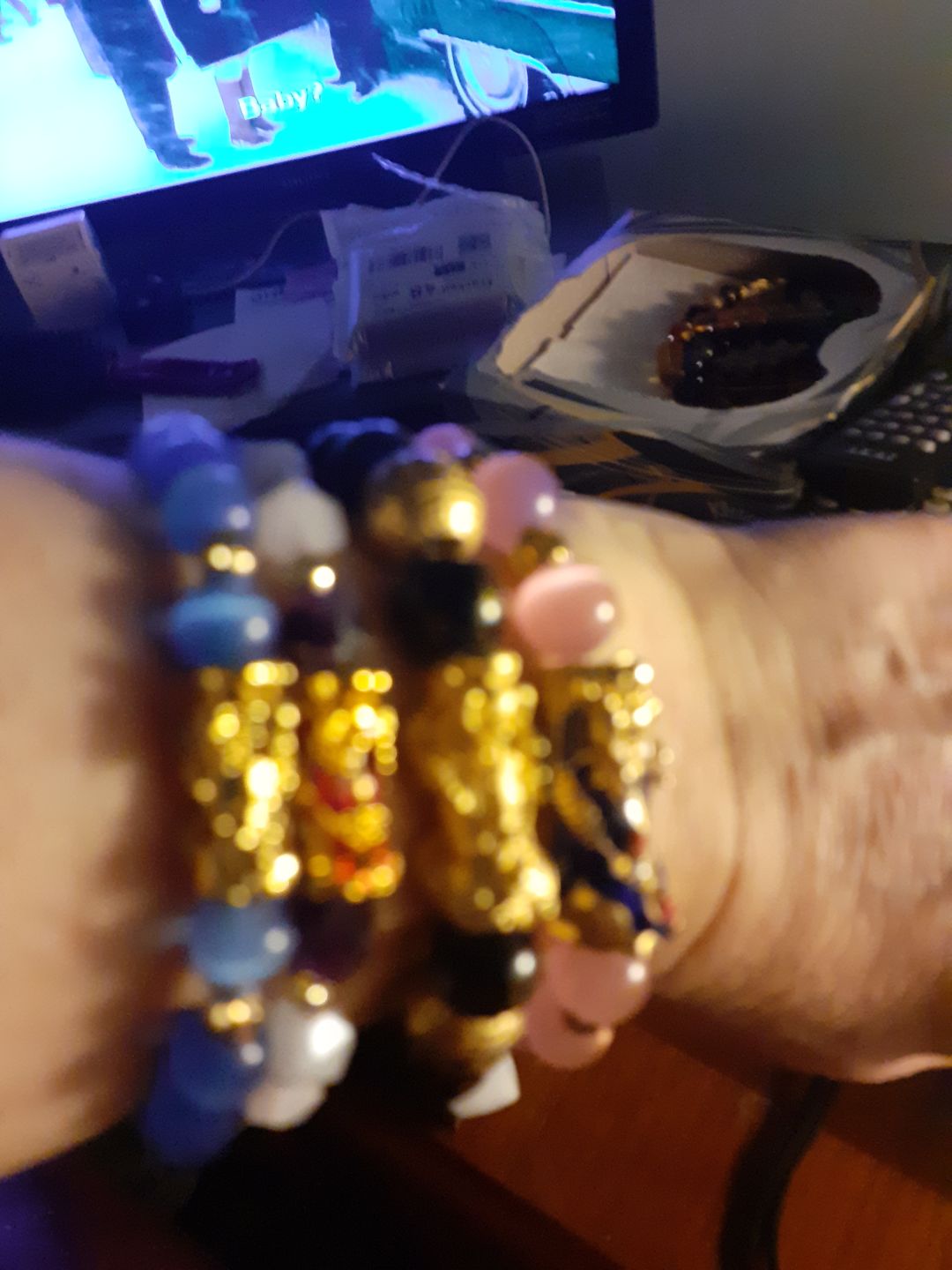 Customer photo review of Wealth Pixiu Charm in Natural Amethyst Bracelet