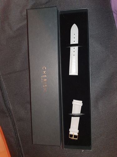 Customer photo review of Leder Armband Grau Gold