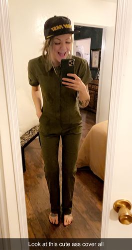 Customer photo review of Pit Crew Jumpsuit Olive