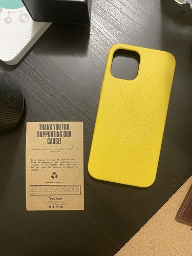 Customer photo review of Eco Friendly iPhone 12 Pro Max Phone Case - Sunset in Yellow