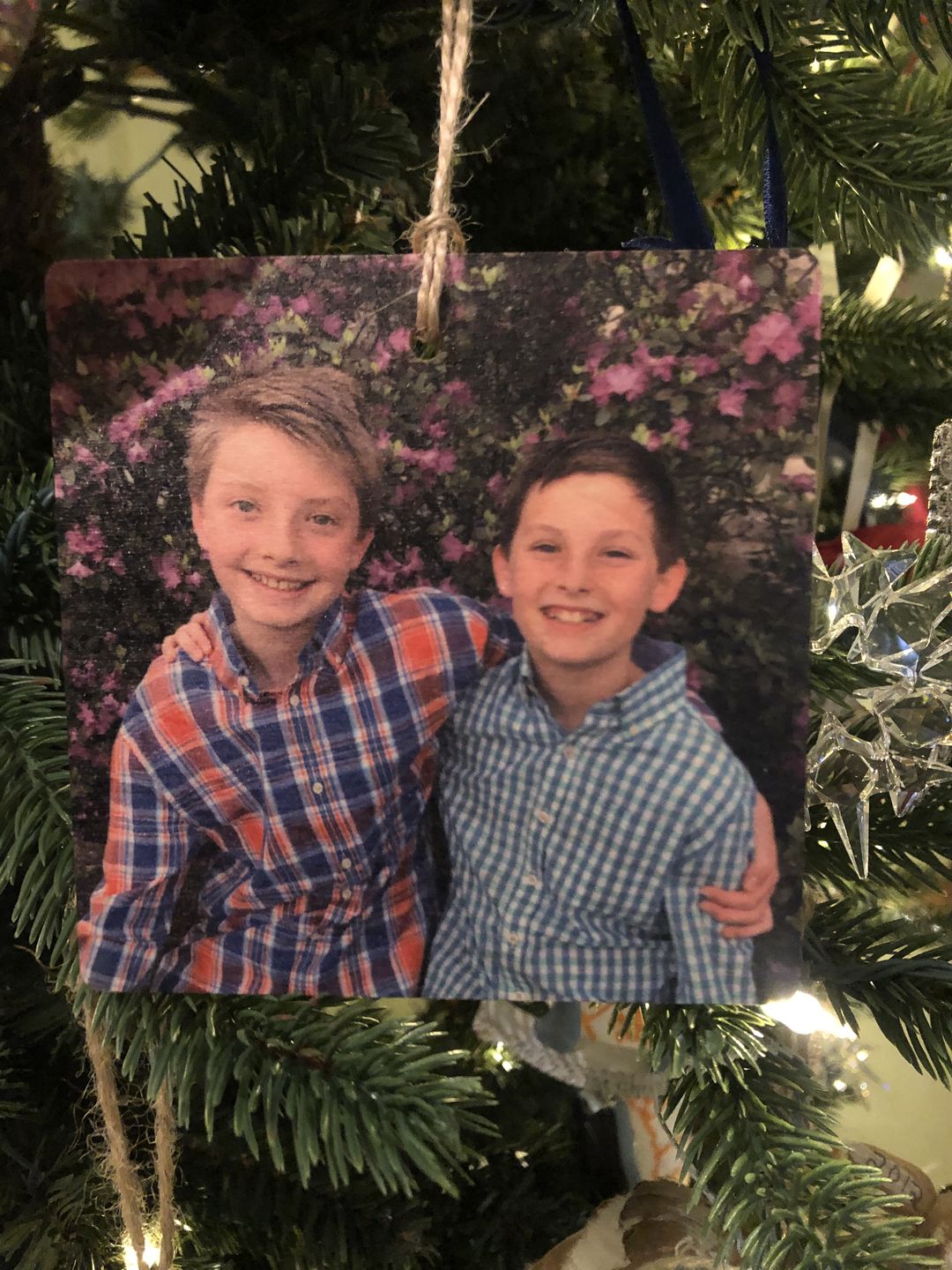 Customer photo review of 4 x 4 Square Wooden Ornament