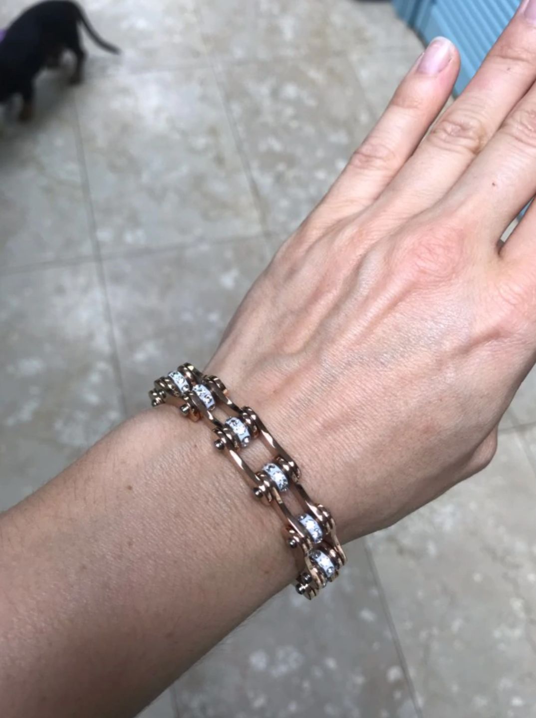 Customer photo review of Cycolinks Rose Gold Crystal Bracelet