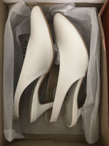 Customer photo review of Callie Heels in White