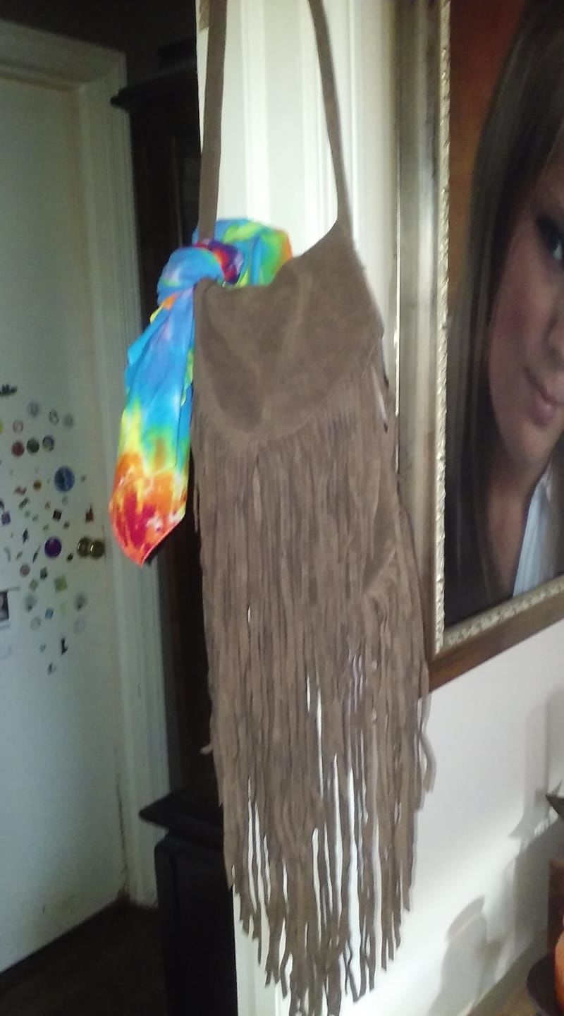 Customer photo review of Fringe Leather Shoulder Bag