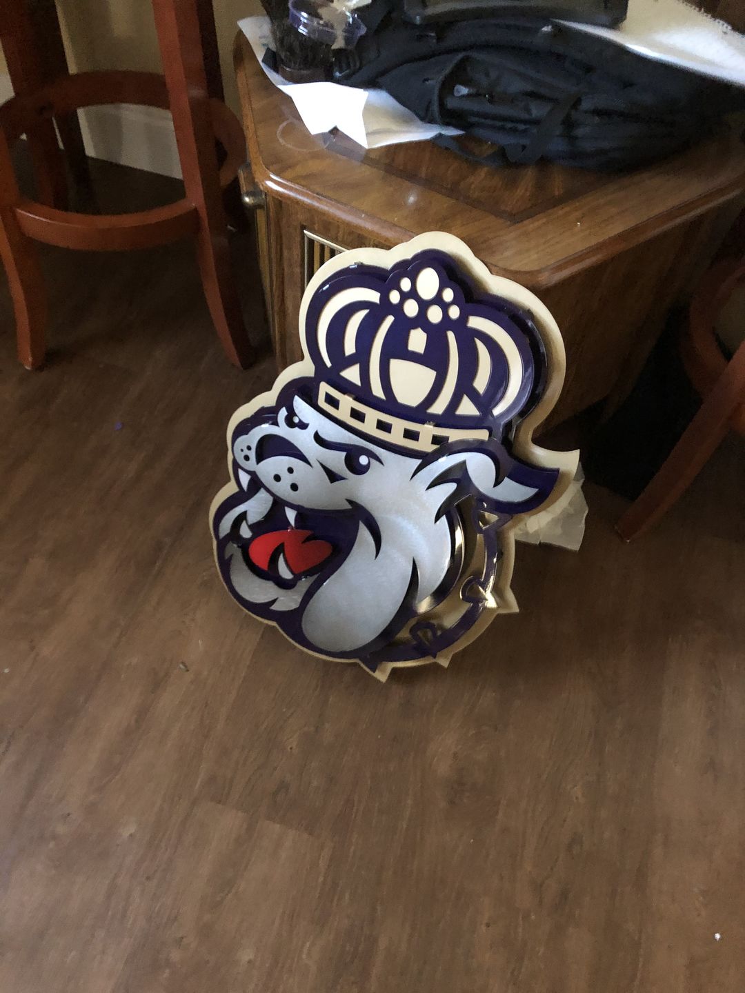 Customer photo review of James Madison University Dukes Mascot 3D Artwork