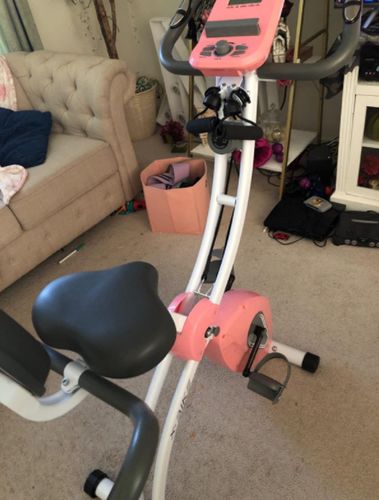 Customer photo review of Murtisol Folding Exercise Bike Compact , Stationary Bike