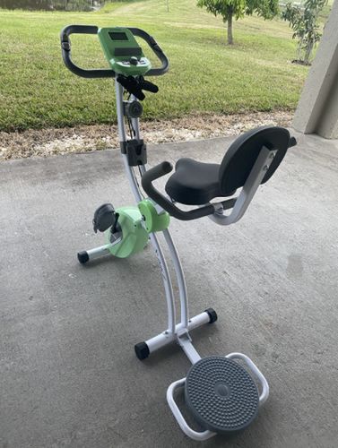 Customer photo review of Murtisol Folding Exercise Bike Compact , Stationary Bike
