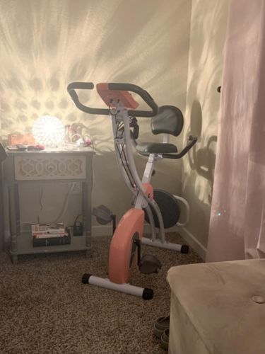Customer photo review of Murtisol Folding Exercise Bike Compact , Stationary Bike