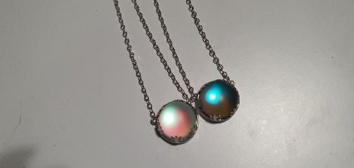 Customer photo review of Aurora In The Forest Crystal Necklace