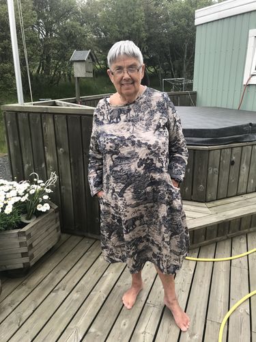 Customer photo review of Plus Size - Printing Cotton Dress Robe