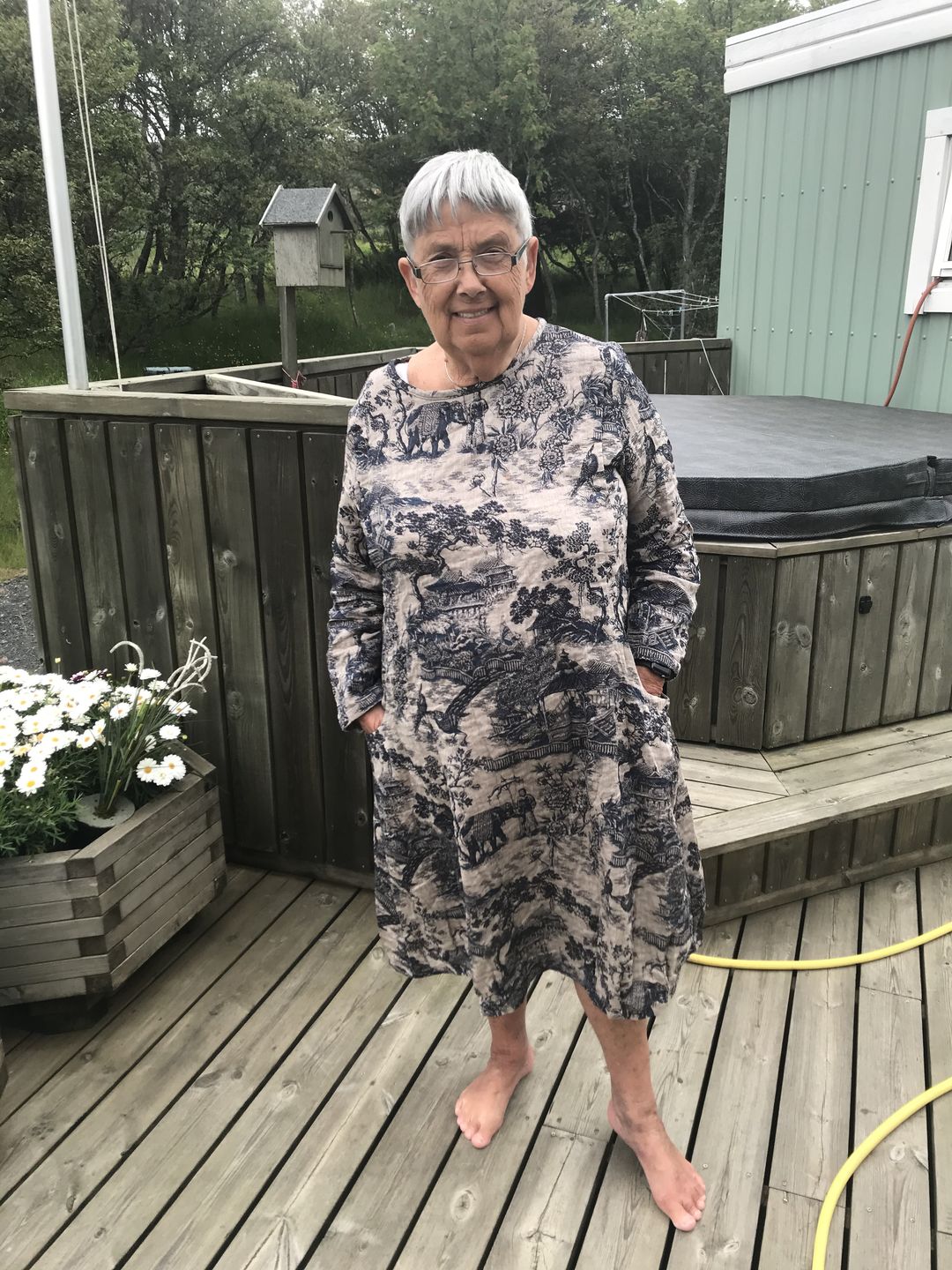 Customer photo review of Plus Size - Printing Cotton Dress Robe