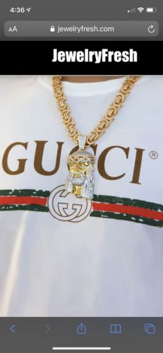 Customer photo review of 18k Gold Finish  Simulated Diamond 3D Jesus Pendant