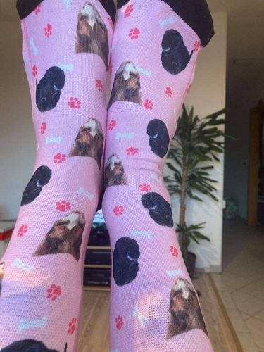 Customer photo review of Nogavice s tvojim psom