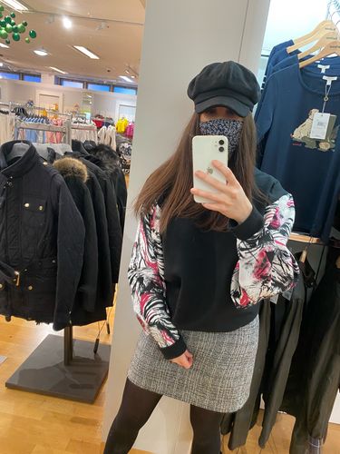 Customer photo review of Midnight Black Raspberry Tiger Sweatshirt