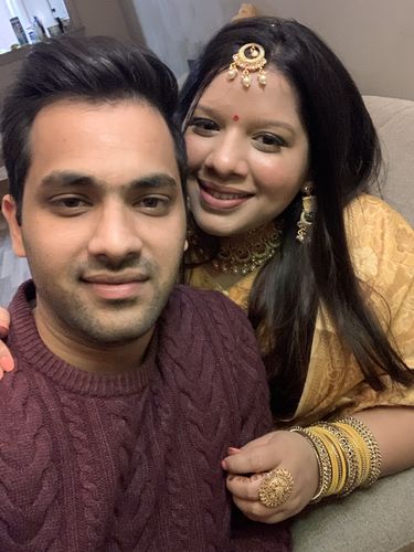 Customer photo review of Yellow Velvet & Bronze Bangle Set