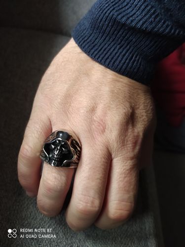 Customer photo review of GRIM REAPER SKULL HEAD RING