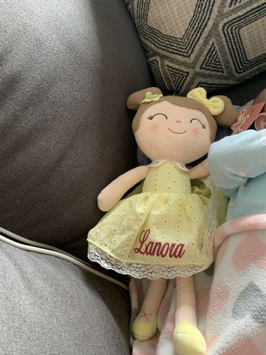 Customer photo review of Personalized Gloveleya Spring Girl Doll With Gift Bag - 5 Colors