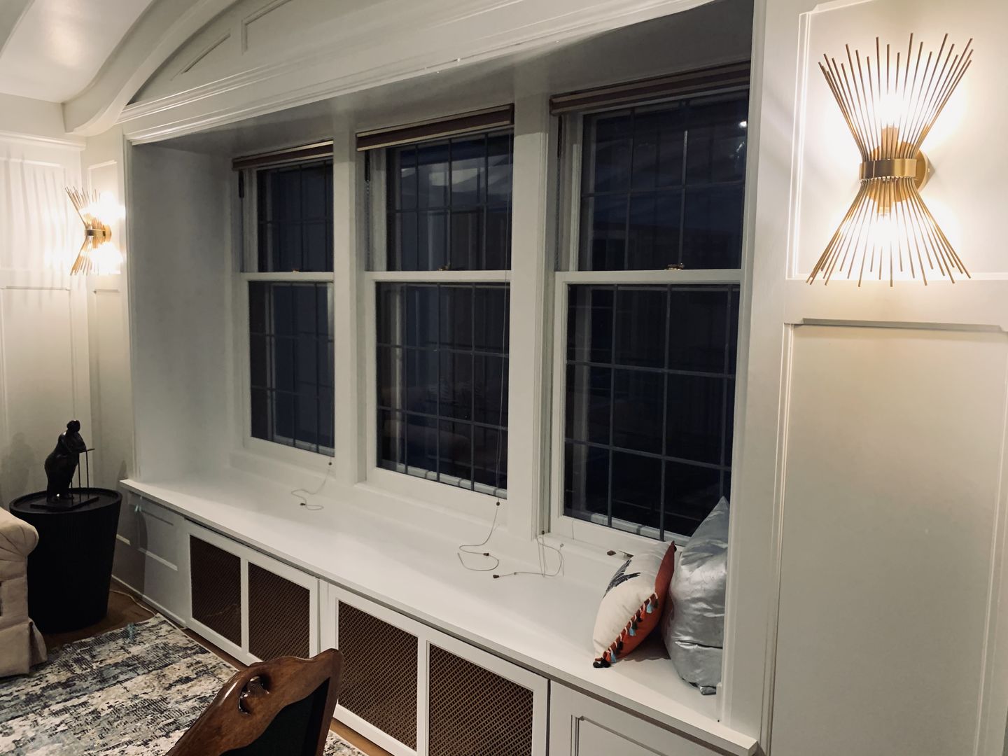 Customer photo review of Mid-Century Modern Sunburst Brass Wall Sconce