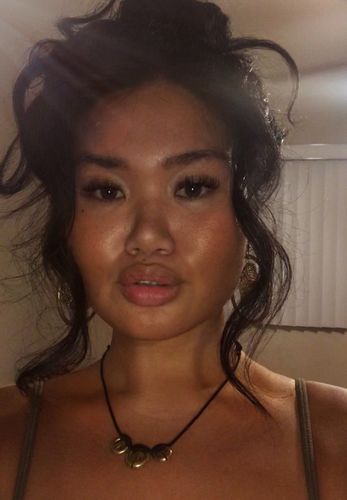 Customer photo review of Madeline Rattan Earrings