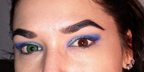Customer photo review of TTDeye Mystery Green Colored Contact Lenses