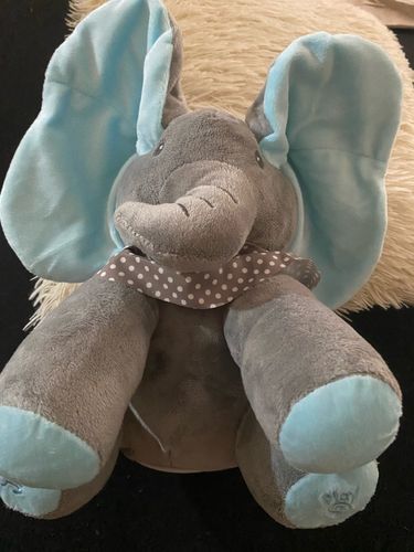 Customer photo review of Eléphant en peluche animé et musical
