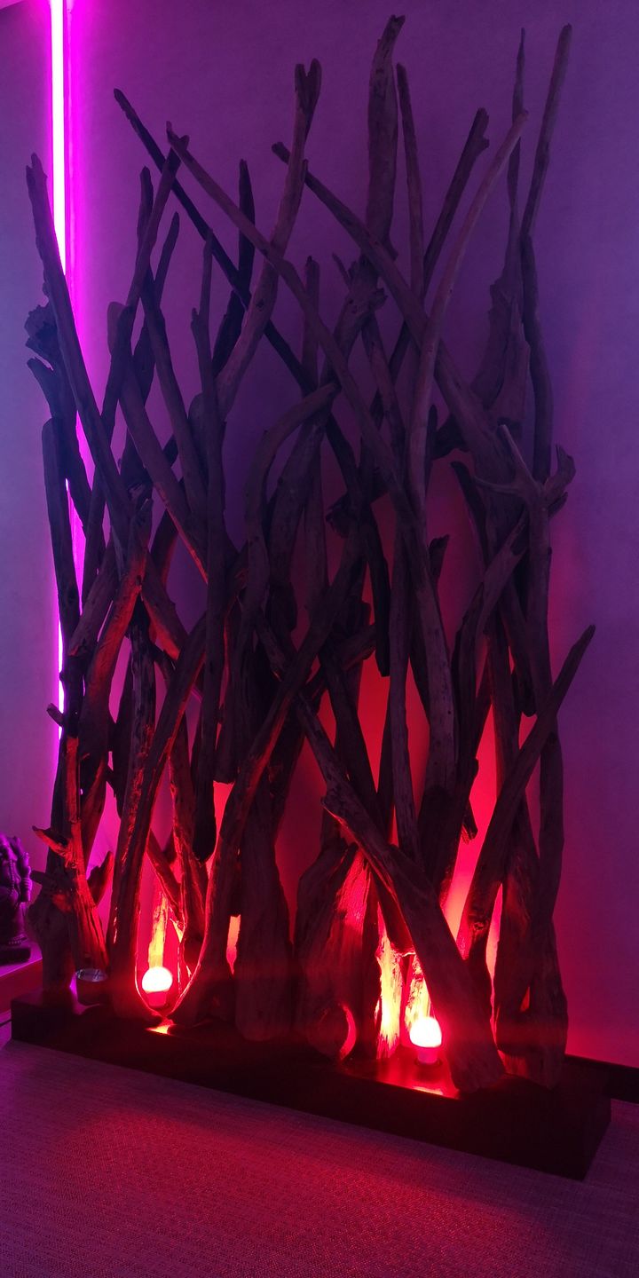 Customer photo review of BLUMA Raumteiler Teakholz 200 cm x 130 cm