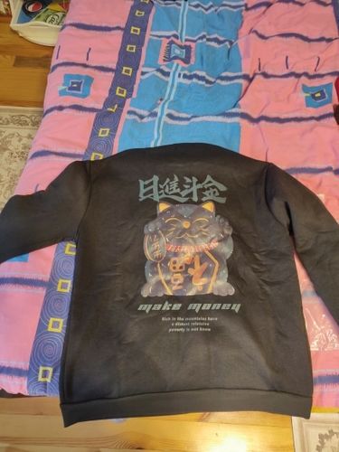 Customer photo review of Harajuku Style Lucky Cat Hoodie