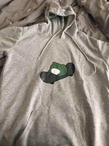 Customer photo review of Kawaii Style Frog Hoodie