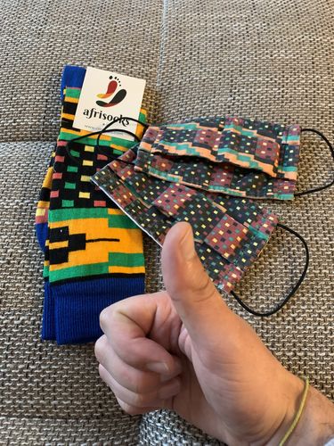 Customer photo review of 4 Mask & 4 Sock Combo