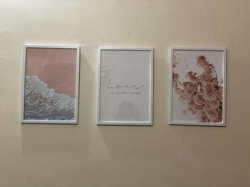 Customer photo review of Bedroom Wall Art (SET OF 3)