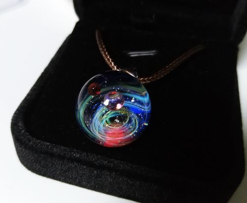 Customer photo review of ZenTone Galaxy Glass Pendant