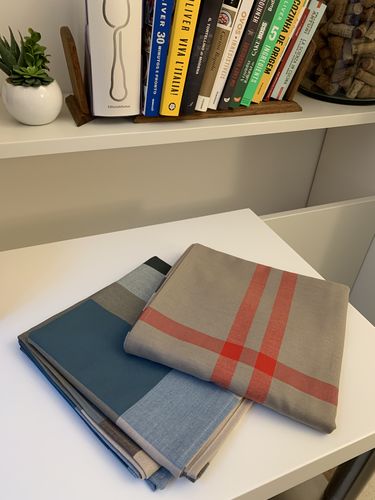 Customer photo review of Bossi Tovaglia Su Misura Scozzese Tortora in Cotone