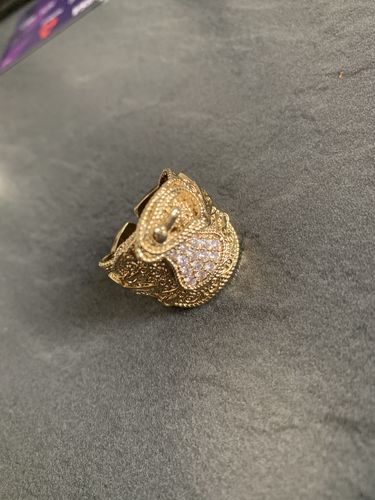 Customer photo review of CZ SADDLE RING (GOLD)