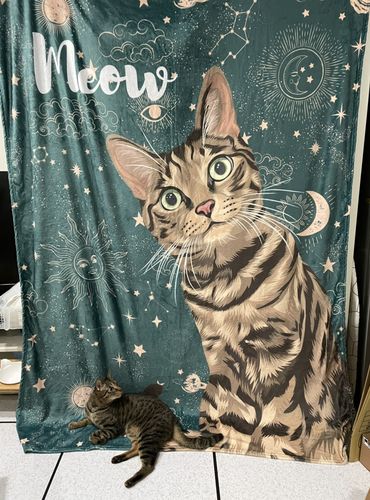Customer photo review of 【客製】手繪寵物 法蘭絨毛毯 Custom Pet Fleece Blanket