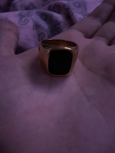 Customer photo review of ONYX RING SILVER AND GOLD
