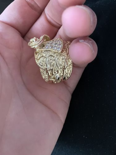 Customer photo review of CZ SADDLE RING (GOLD)