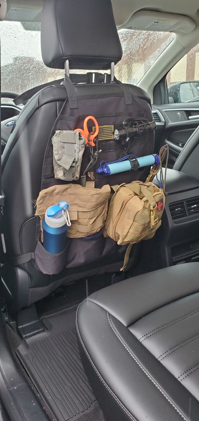 Customer photo review of Tactical MOLLE Car Seat Organizer v2
