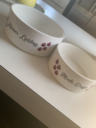 Customer photo review of Personalisierbarer Futternapf Keramik Standard - XXL