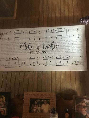 Customer photo review of Custom Couple Music Premium Canvas - Ready to Hang