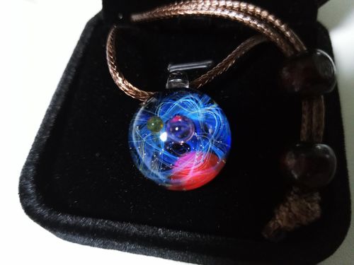 Customer photo review of ZenTone Galaxy Glass Pendant