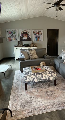 Customer photo review of Distressed Vintage Cezanne Blush Area Rug