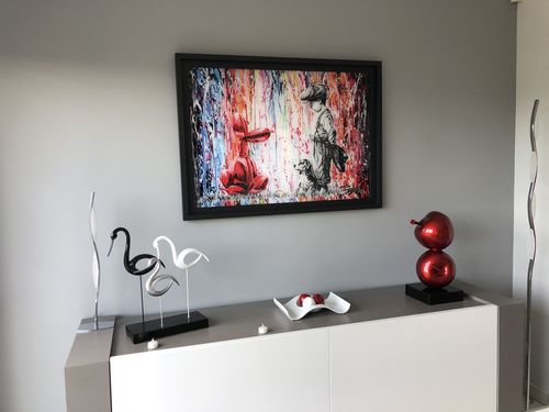 Customer photo review of "Young friends" #2 Édition Prestige sur Plexiglas - Encadrement caisse américaine