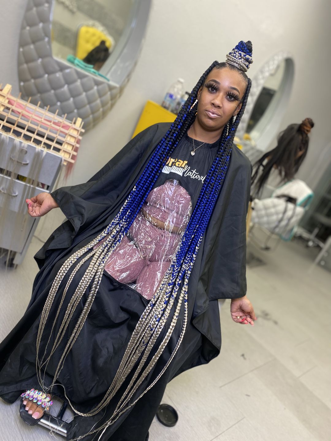 Customer photo review of OUTRE SYNTHETIC PRE STRETCHED ULTRA BRAID - XPRESSION 3X 52"