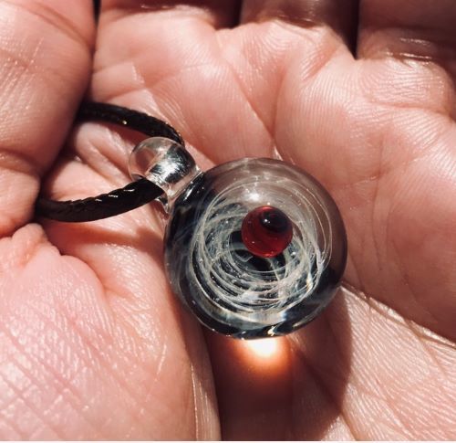 Customer photo review of ZenTone Galaxy Glass Pendant