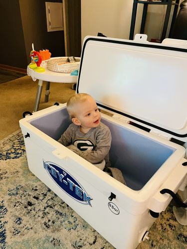 Customer photo review of ICEY-TEK Classic 55 Quart Roto-Molded Long Box Coolers